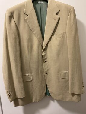 Brioni Palatino Mens Sport Jacket in Tan. Size 42 R.